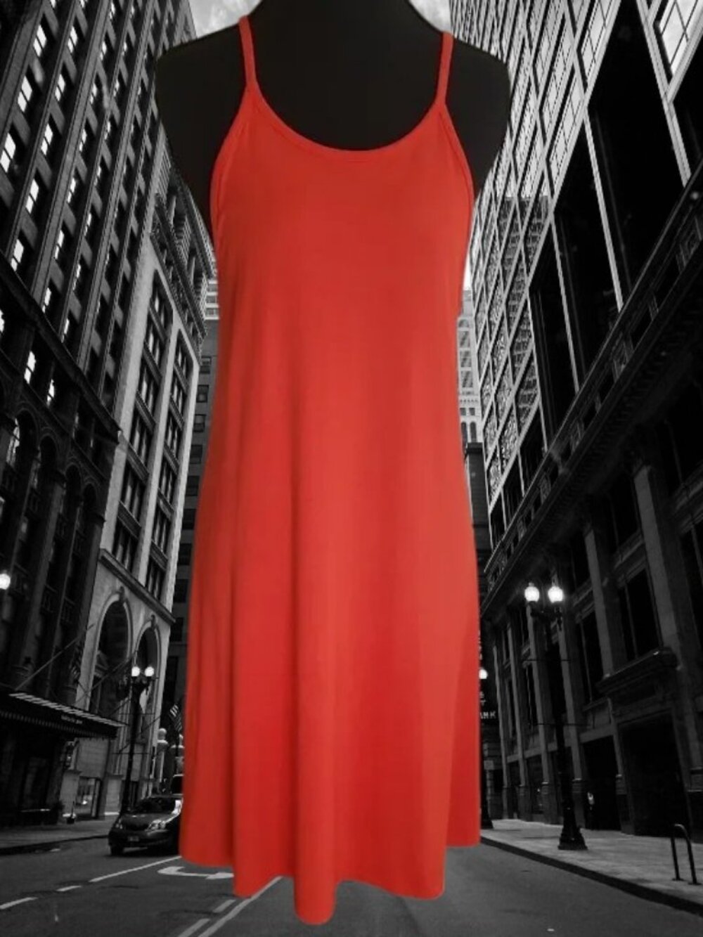 Old Navy Women’s Orange Spaghetti Strap Swing Tank Dress ✨Size: L * NWOT✨